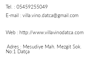 Villa Vino Data iletiim bilgileri